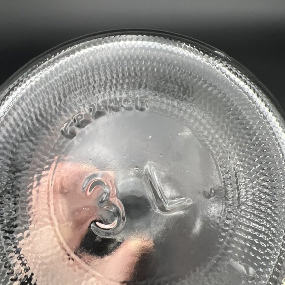 VTG Triomphe Glass COOKIES 3L Cookie Jar Canister Wire Bail MCM Retro - Picture 3 of 16